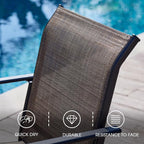 VICLLAX Patio Dining Set for 4, Outdoor Furniture Set Includes 41.2" Round - Image 5