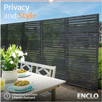 6ft H x 3.1ft W No Dig Enclo Aspen Charcoal Wood Privacy Screen, Decorative - Image 2