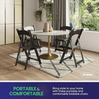 SIMPLEX 4 Black Resin Stackable Folding Chair - Image 5