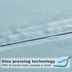 SUNNY GUARD Waterproof Sun Shade Sail 8' x 10' Sky Blue Rectangle UV Block - Image 3