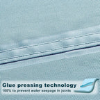 SUNNY GUARD Waterproof Sun Shade Sail 6.5' x 10' Sky Blue Rectangle UV Block - Image 3
