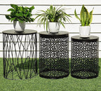 HFHOME Set of 3 Heavy-Duty Round End Table, Side Table, Coffee Table by HFHOME