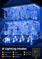 2-Pack 400LED 170FT Total Solar Outdoor Lights IP65 Waterproof Solar Powered - Image 6