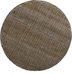 SAFAVIEH Home Collection Ruxton Natural Rattan Round Coffee Table Ottoman - Image 9