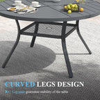 VICLLAX Patio Table and Chair Set of 4, All Weather Metal Round Outdoor Dining - Image 6