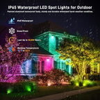 12W RGBW Color Changing Landscape Spotlights, 110V Plug-in Outdoor LED Spot - Image 3
