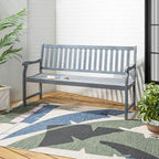 JONATHAN Y BNH101B Laurel 59.1" 3-Seat Slat-Back 600-Lbs Support Acacia Wood - Image 2