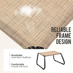 Outdoor Footstools for Patio, Backyard Patio Furniture Metal Frame Small Seat - Image 3