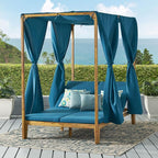 Christopher Knight Home Muntz Outdoor Acacia Wood Daybed Frame Only, Wooden - Image 4