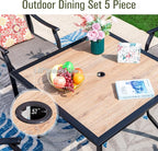 Sophia & William 5-Piece Outdoor Dining Set, 4 Comfortable Textilene Chairs and - Image 6