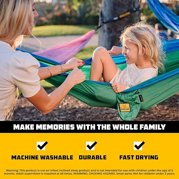 Wise Owl Outfitters Camping Hammock – 500lbs Portable Hammock - Image 6