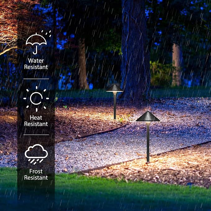 SUNVIE 8-Pack Low Voltage Landscape Pathway Lights 12-24V 3W LED Landscape - Image 5