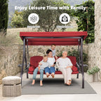 HOMREST 3 Seat Outdoor Porch Swing - Image 6