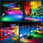 LANSOW Solar Spot Lights Outdoor Color Changing, LED Solar Powered Flood Lights - Image 3