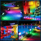 LANSOW Solar Spot Lights Outdoor Color Changing, 2 Pack/7 Modes Waterproof - Image 3