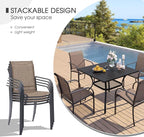 VICLLAX Patio Dining Set for 4, Outdoor Furniture Set Includes 41.2" Round - Image 3