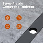 Aluminum Expandable Outdoor Dining Table, 3-Position Extensible Length Patio - Image 9