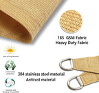 Tronssien Rectangle 12'x16' Sun Shade Sail, 95% UV Blockage Canopy Awning - Image 4