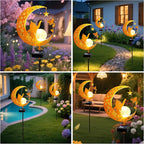 YJFWAL Garden Solar Cat Lights Pathway Stake Lights Glass Globe - Image 7