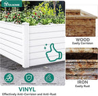 YITAHOME 48x48x24 in Plastic Raised Garden Bed 2pcs - Image 4