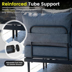 Sundale Outdoor 2 Pieces Metal Patio Furniture Set, Outdoor Sectional Sofa w/6 - Image 5