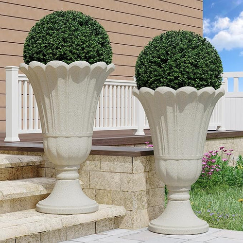 23" Tall Planters for Outdoor Plants Set of 2, Planter by Unknown
