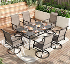 PHI VILLA 7 PCS Patio Dining Set, Outdoor Table & Chairs Set by PHIVILLAThepioneerofcomfortablehouseholdsupplies