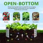 2PCS 3x3x1FT Galvanized Raised Garden Bed Kit, Vegetable Boxes-Round Metal - Image 3