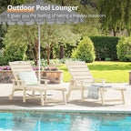 LUE BONA Outdoor Chaise Lounge Chairs Set of 4, HDPS Chaise Lounger, 5 - Image 3