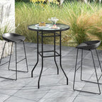 Tangkula 27 Inches Patio Bar Table, Round Bar Height Bistro Table - Image 8