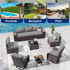 9 Pieces Patio Furniture Set - Image 9