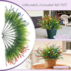 Artificial Faux Plants for Outdoor Spring Decoration, Fake Flowers Shrubs UV - Image 5