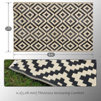 SAND MINE Waterproof Outdoor Rug 5x8 ft, Plastic Reversible Rug, Modern Area Rug - Image 2
