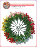 Faux Flowers for Outdoor Planters 16 Bundles UV Resistant Artificial Fake - Image 3