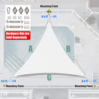 Amgo Custom Size 19' x 19' x 19' White Triangle Sun Shade Sail Order to Make - Image 7