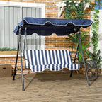 Outsunny 3-Seat Outdoor Patio Swing Chair - Image 2