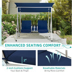 HOMREST 2 Seat Outdoor Porch Swing, Patio Swing - Image 7