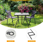Tangkula 32" Square Outdoor Dining Table - Image 6