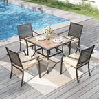 PHI VILLA 5 Pieces Outdoor Dining Set - Image 2