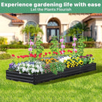 12×4×1ft Galvanized Metal Raised Garden Bed, Metal Planter Kit Box Outdoor - Image 6