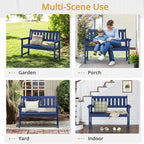 LUE BONA Outdoor Bench, 2-Person HDPS Garden Bench, Outdoor Benches Weatherproof - Image 5