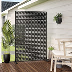 Casaphoria 72" H x 47" W Metal Privacy Screen, Outdoor Freestanding Decorative - Image 3