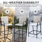 Crestlive Outdoor Bar Stools Set of 2, 500 lb Capacity Metal Patio Bar Chairs - Image 4