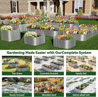 4 Pack 3x3FT Raised Beds for Gardening, Corrugated Galvanized Steel Raised - Image 7