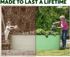 9-in-1 Galvanized Raised Garden Beds Outdoor // 8×2×2.5 ft Modular Planter - Image 5