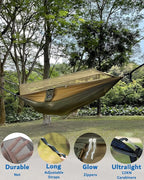 Sunyear Camping Hammock, Portable Single & Double Hammock - Image 4
