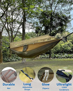 Sunyear Camping Hammock, Portable Single & Double Hammock - Image 4