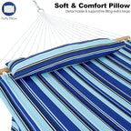 2 Person 12FT Hammocks for Outside, Double Quilted Fabric Outdoor Hammock - Image 4