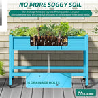 YITAHOME Raised Garden Bed HDPE, Aruba Blue - Image 2