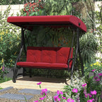 U-MAX Porch Swing Chair with Adjustable Backrest&Canopy, 3 Seat Patio Swing - Image 8